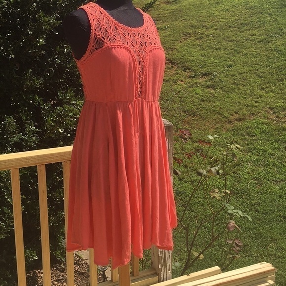 Free people red comfortable, cool summer dress - Picture 1 of 9